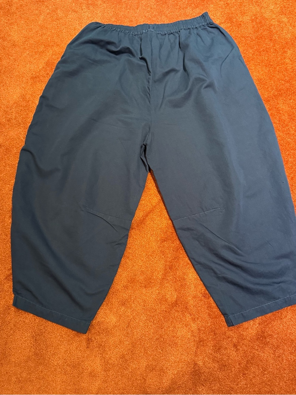 Wide Leg Elastic Waist Pants — Navy - Picture 7 of 7